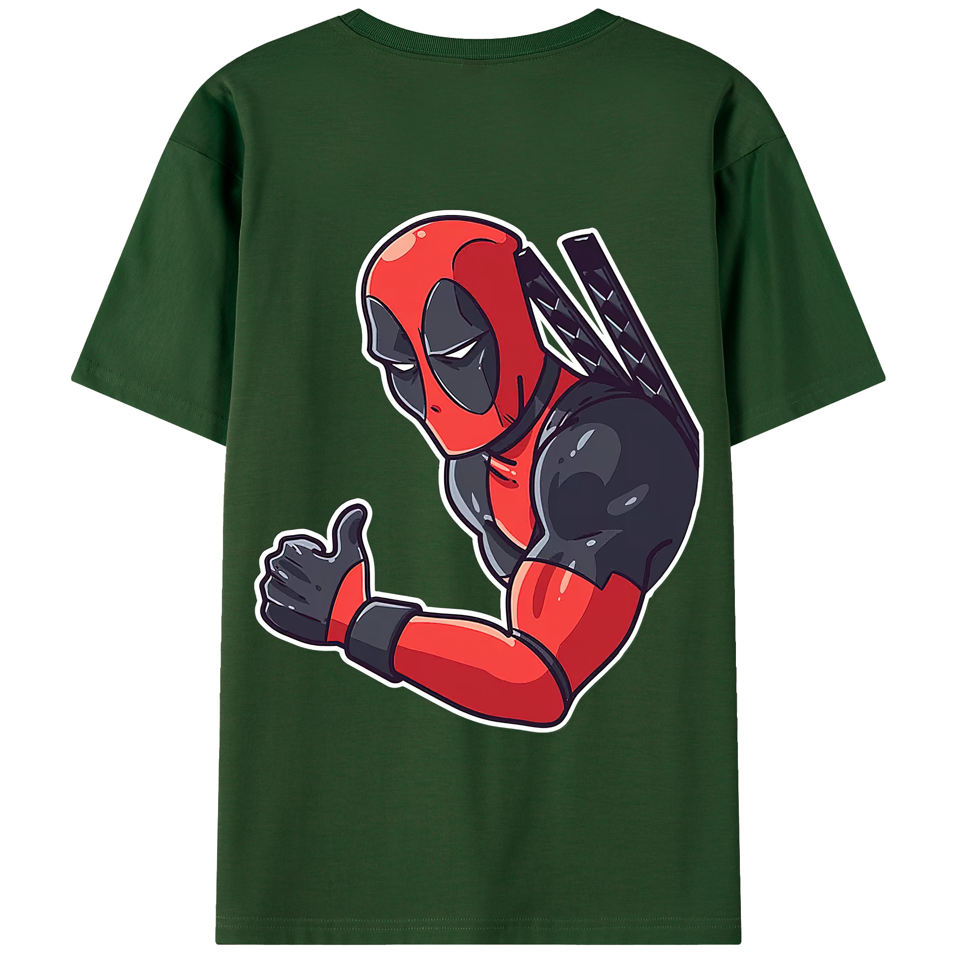 （画像用） Deadpool デッドプール 綿100％半袖Tシャツ（背面プリント）